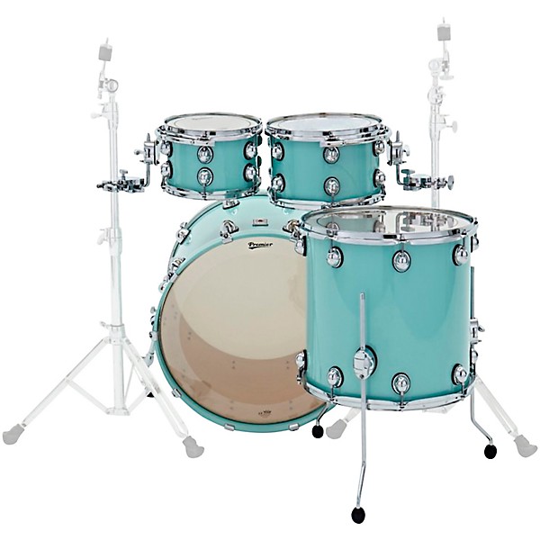 Premier Genista Maple 4-Piece Shell Pack With 22" Bass Drum Pistachio