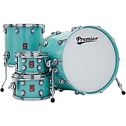 Premier Genista Maple 4-Piece Shell Pack With 22" Bass Drum Pistachio