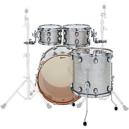 Premier Genista Maple 4-Piece Shell Pack With 22" Bass Drum Silver Sparkle