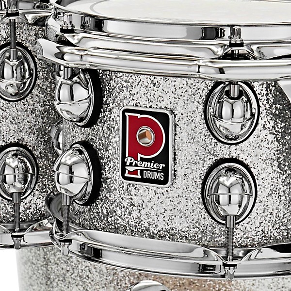 Premier Genista Maple 4-Piece Shell Pack With 22" Bass Drum Silver Sparkle