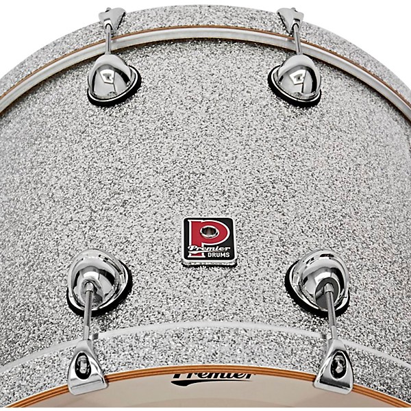 Premier Genista Maple 4-Piece Shell Pack With 22" Bass Drum Silver Sparkle