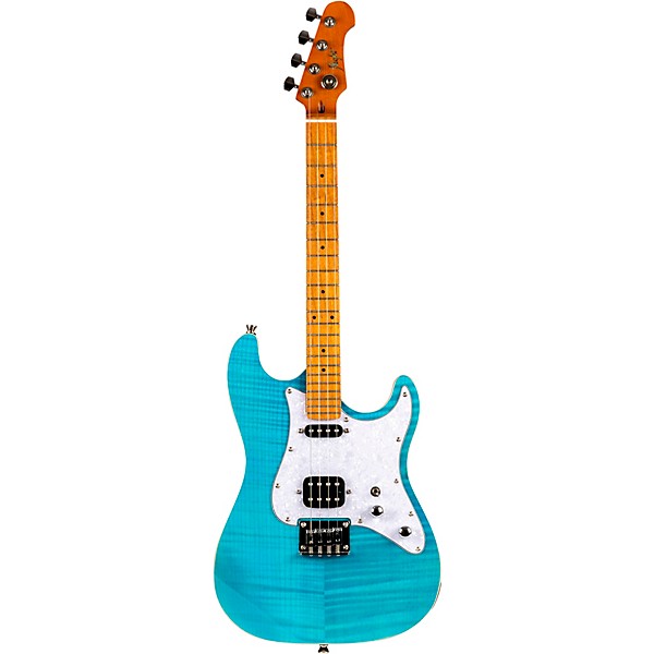 Flight Pathfinder Solid Body Baritone Electric Ukulele Ocean Blue