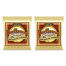 Ernie Ball 2004 Earthwood 80/20 Bronze Light Acoustic Guitar Strings 2-Pack