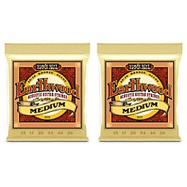 Ernie Ball 2002 Earthwood 80/20 Bronze Medium Acoustic Guitar Strings 2-Pack