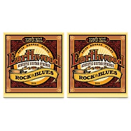 Ernie Ball 2008 Earthwood 80/20 Bronze Rock and Blues Acoustic Guitar Strings 2-Pack