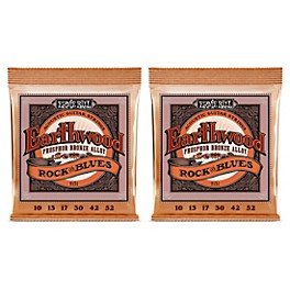 Ernie Ball 2151 Earthwood Phosphor Bronze Rock & Blues Acoustic Guitar Strings 2-Pack