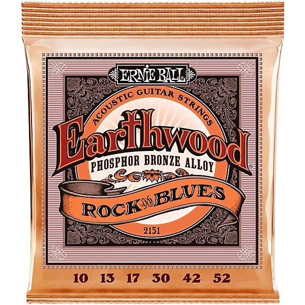 Ernie Ball 2151 Earthwood Phosphor Bronze Rock & Blues Acoustic Guitar Strings 2-Pack