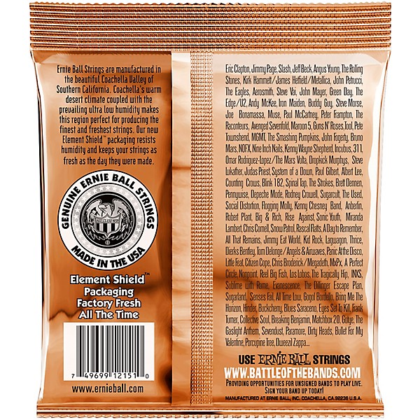 Ernie Ball 2151 Earthwood Phosphor Bronze Rock & Blues Acoustic Guitar Strings 2-Pack