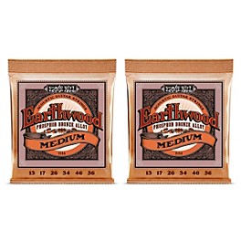 Ernie Ball 2144 Earthwood Phosphor Bronze Medium Acoustic Guitar Strings 2-Pack