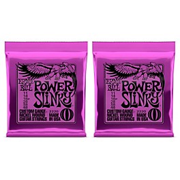 Ernie Ball 2220 Power Slinky Nickel Wound Electric Guitar Strings 2-Pack