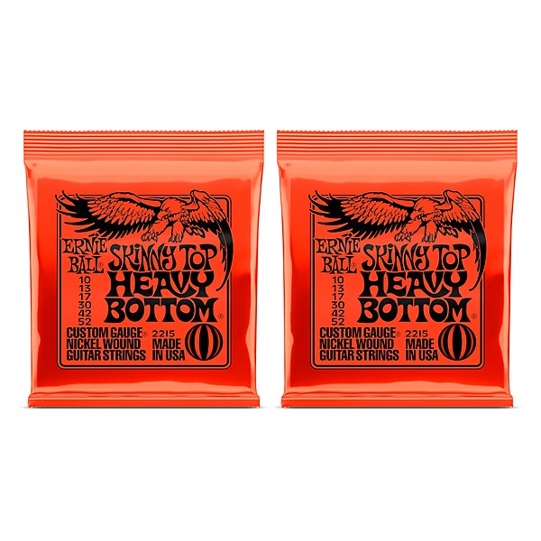 Ernie Ball 2215 Nickel Wound Skinny Top/Heavy Bottom Electric Guitar Strings 2-Pack