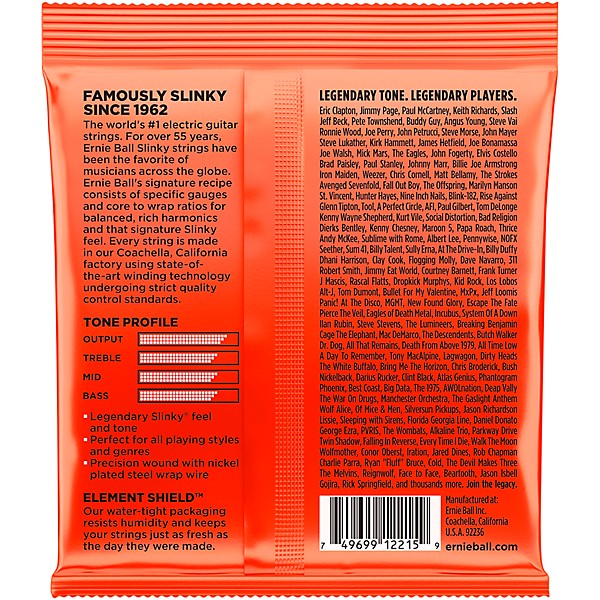 Ernie Ball 2215 Nickel Wound Skinny Top/Heavy Bottom Electric Guitar Strings 2-Pack