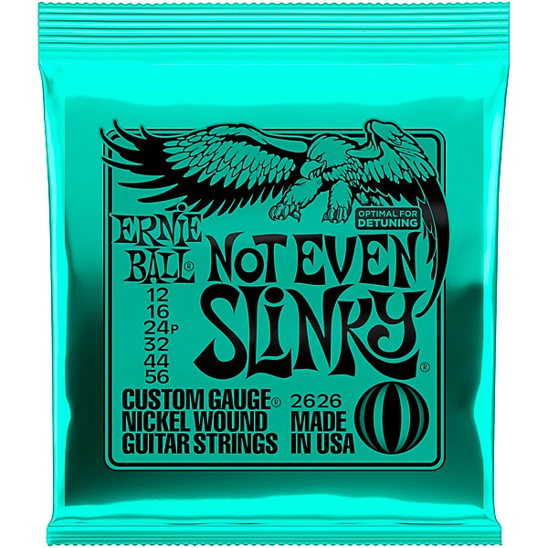 Ernie Ball 2626 Nickel Wound Not Even Slinky Drop Tuning Electric Guitar Strings 2-Pack