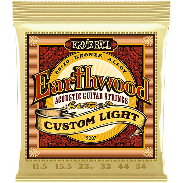 Ernie Ball 2007 Earthwood 80/20 Custom Light Acoustic Strings 2-Pack