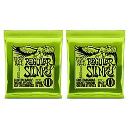 Ernie Ball 2221 Regular Slinky Nickel Wound Electric Guitar Strings 2-Pack