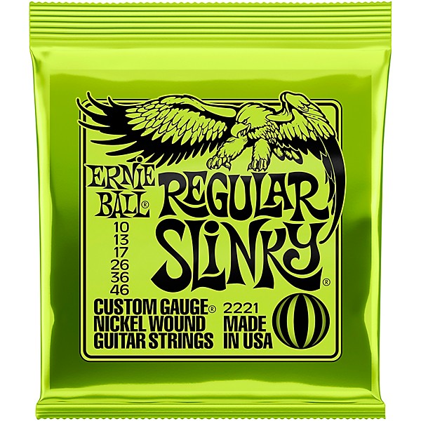 Ernie Ball 2221 Regular Slinky Nickel Wound Electric Guitar Strings 2-Pack