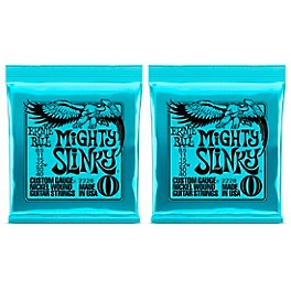 Ernie Ball 2228 Mighty Slinky Nickel Wound Electric Guitar Strings 2-Pack