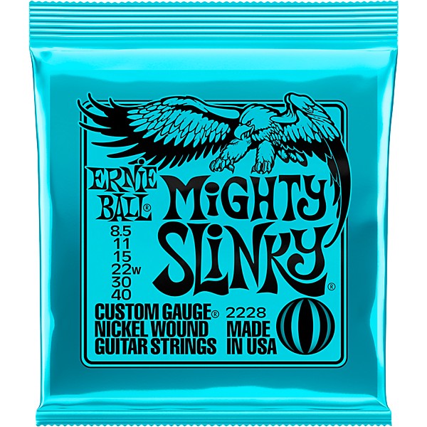 Ernie Ball 2228 Mighty Slinky Nickel Wound Electric Guitar Strings 2-Pack