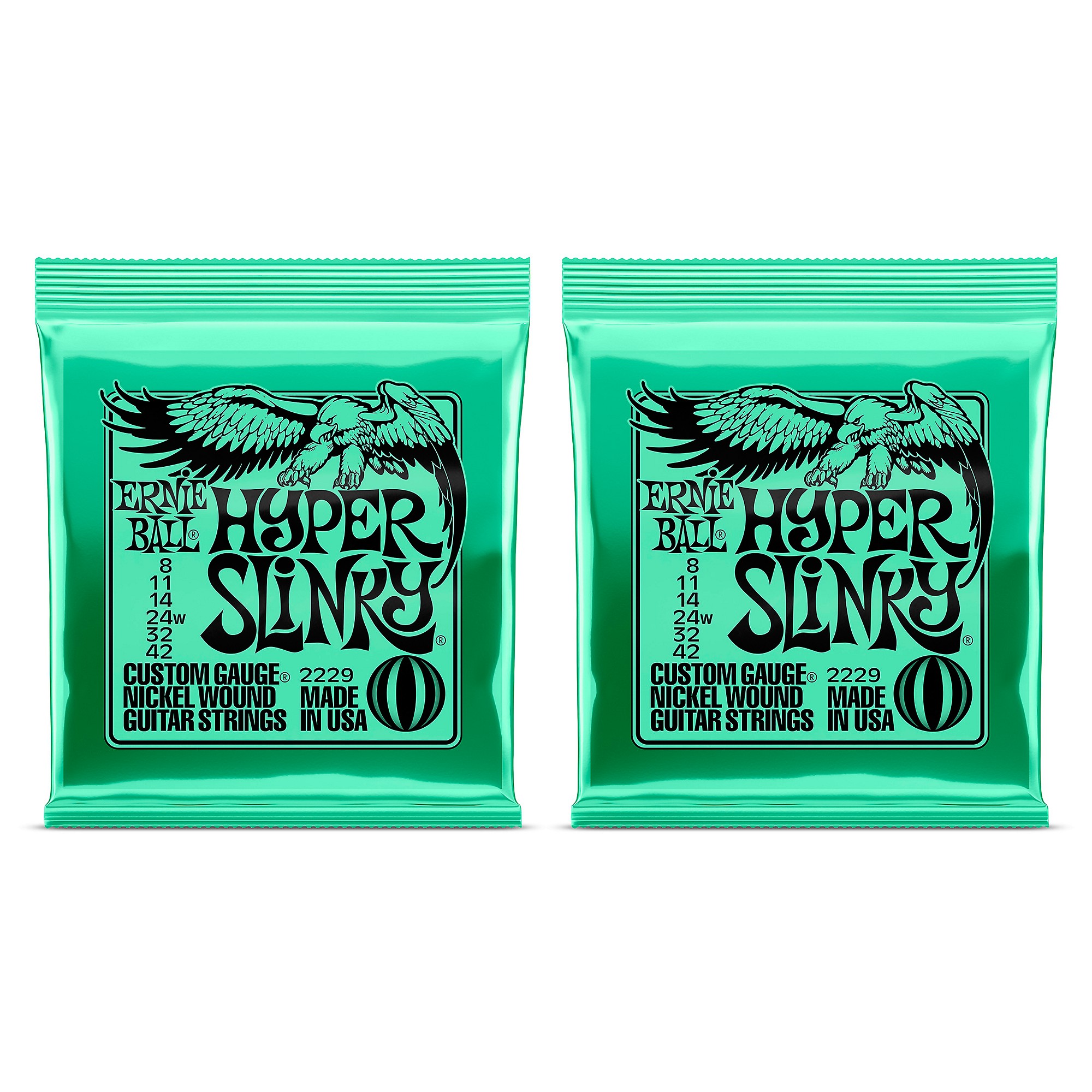 Ernie Ball 2229 Hyper Slinky Nickel Wound Electric Guitar Ernie Ball 2229 Hyper Slinky Nickel Wound Electric Guitar