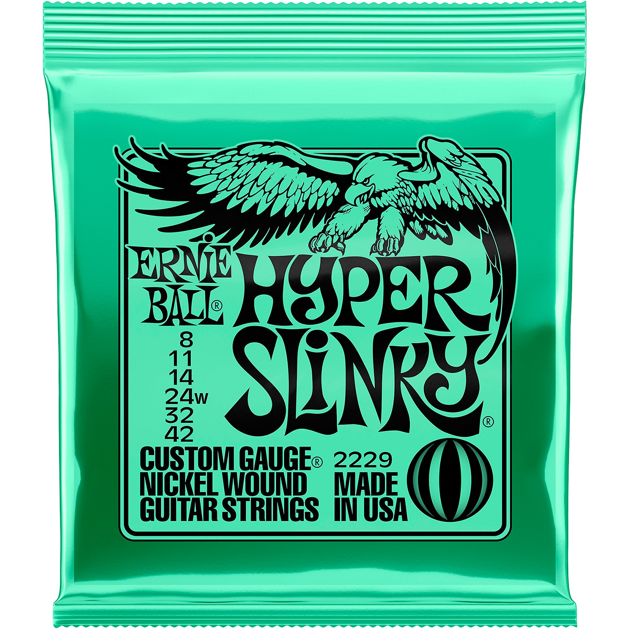 Ernie Ball 2229 Hyper Slinky Nickel Wound Electric Guitar Strings
