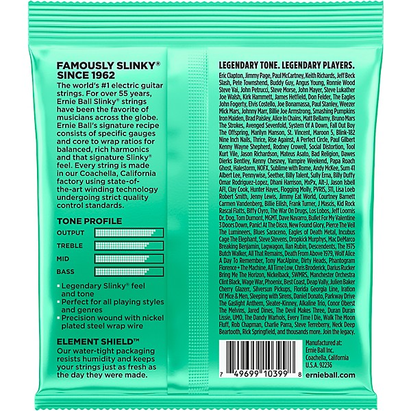 Ernie Ball 2229 Hyper Slinky Nickel Wound Electric Guitar Strings 2-Pack