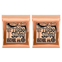 Ernie Ball 2224 Turbo Slinky Nickel Wound Electric Guitar Strings 2-Pack