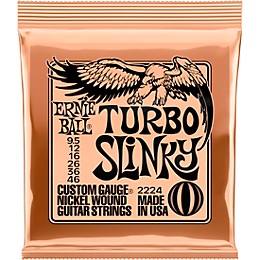 Ernie Ball 2224 Turbo Slinky Nickel Wound Electric Guitar Strings 2-Pack