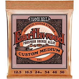 Ernie Ball 2143 Earthwood Phosphor Bronze Custom Medium Acoustic Strings 2-Pack