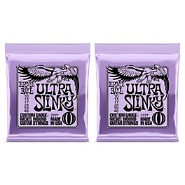 Ernie Ball 2227 Ultra Slinky Nickel Wound Electric Guitar Strings 2-Pack