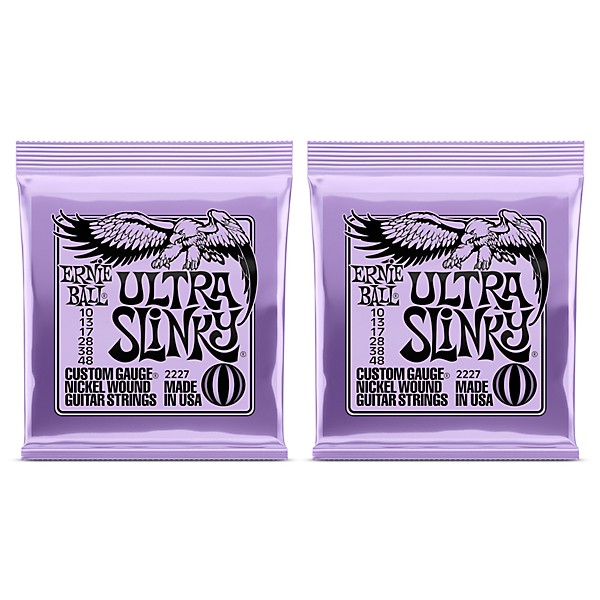 Ernie Ball 2227 Ultra Slinky Nickel Wound Electric Guitar Strings 2-Pack