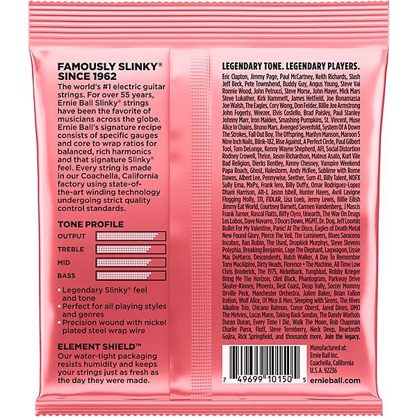 Ernie Ball 2217 Zippy Slinky Nickel Wound Electric Guitar Strings 2-Pack