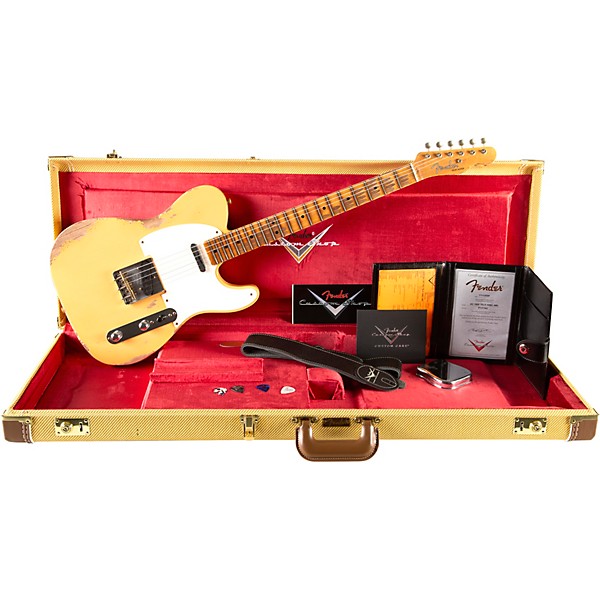 Fender Custom Shop 1952 Telecaster Heavy Relic Limited Edition Electric Guitar Nocaster Blonde