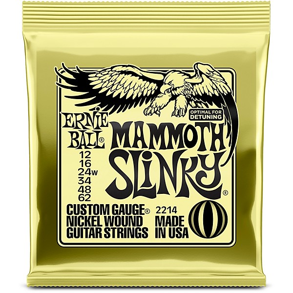 Ernie Ball 2214 Mammoth Slinky Nickel Wound Electric Guitar Strings (wound G) 2-Pack