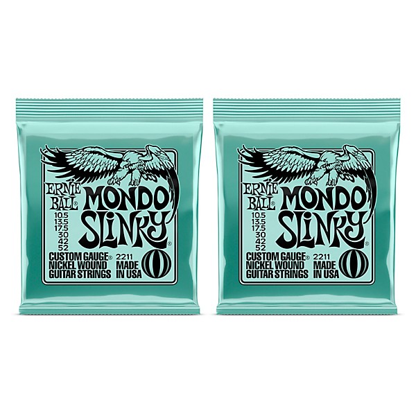 Ernie Ball 2211 Mondo Slinky Nickel Wound Electric Guitar Strings 2-Pack