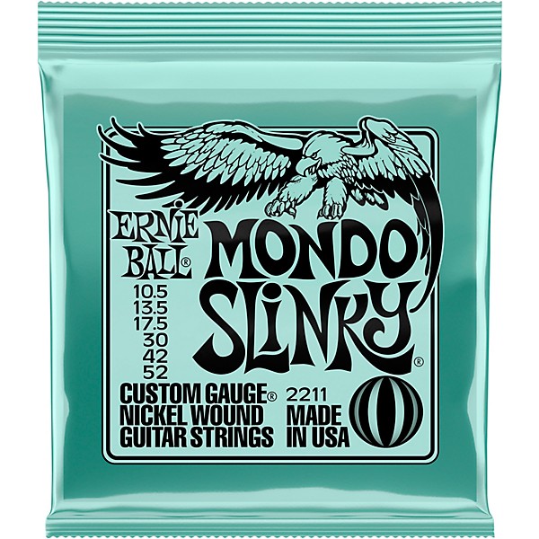 Ernie Ball 2211 Mondo Slinky Nickel Wound Electric Guitar Strings 2-Pack