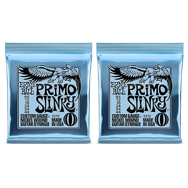 Ernie Ball 2212 Primo Slinky Nickel Wound Electric Guitar Strings 2-Pack