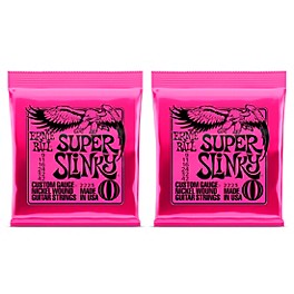 Ernie Ball 2223 Super Slinky Nickel Wound Electric Guitar Strings 2-Pack