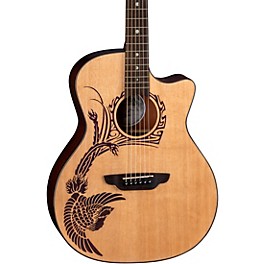 Luna Oracle Phoenix Grand Concert Acoustic-Electric Guitar Natural