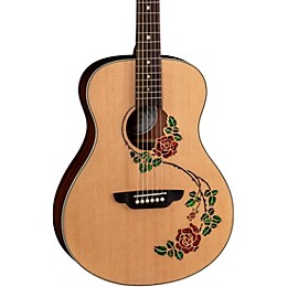 Luna Oracle Rose Folk Acoustic-Electric Guitar Natural