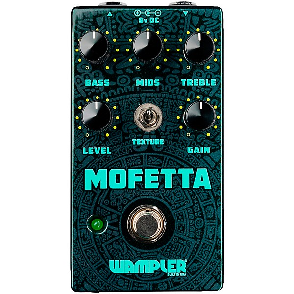 Wampler Mofetta Overdrive and Distortion Effects Pedal Black and Teal