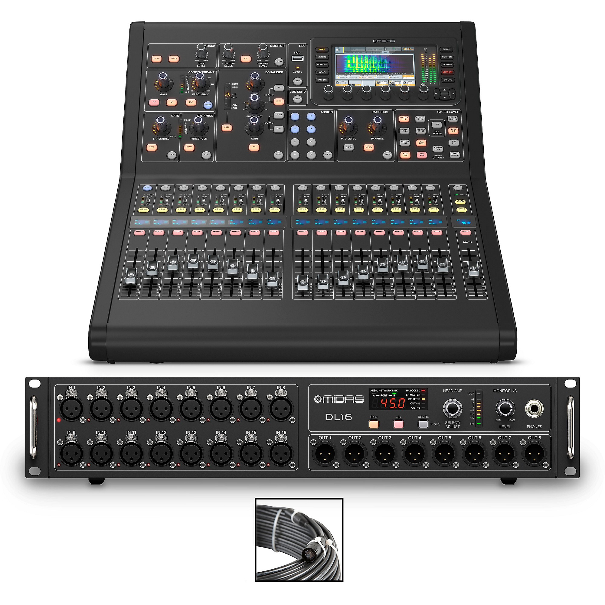 【美品】MIDAS M32R-LIVE デジタルミキサー＋ハードケース付 Midas M32R LIVE Digital Mixer Bundle With DL16 Stage Box | Guitar