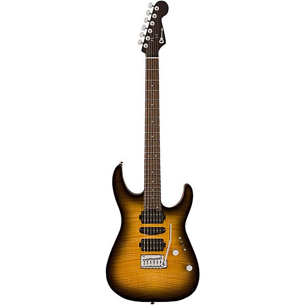 Charvel MJ DK24 HSH 2PT W Mahogany with Flame Maple Electric Guitar Antique Burst