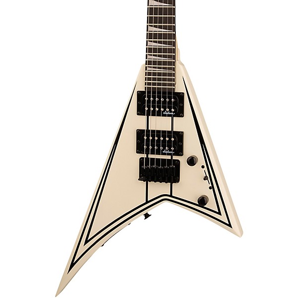 Jackson JS Series RR Minion JS1X Electric Guitar White with Black Pinstripes