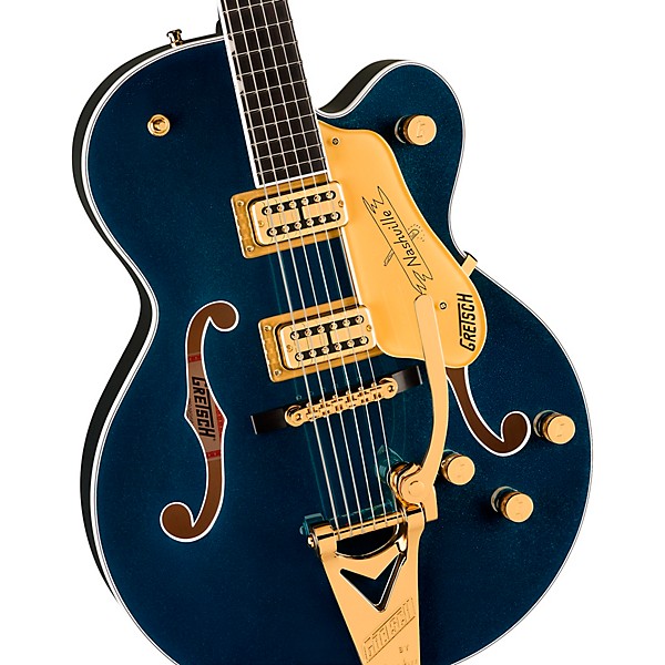 Gretsch Nashville Hollow Body with String-Thru Bigsby and Gold Hardware Electric Guitar Midnight Sapphire