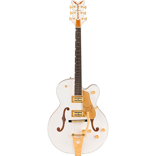 Gretsch Falcon Hollow Body with String-Thru Bigsby Electric Guitar White