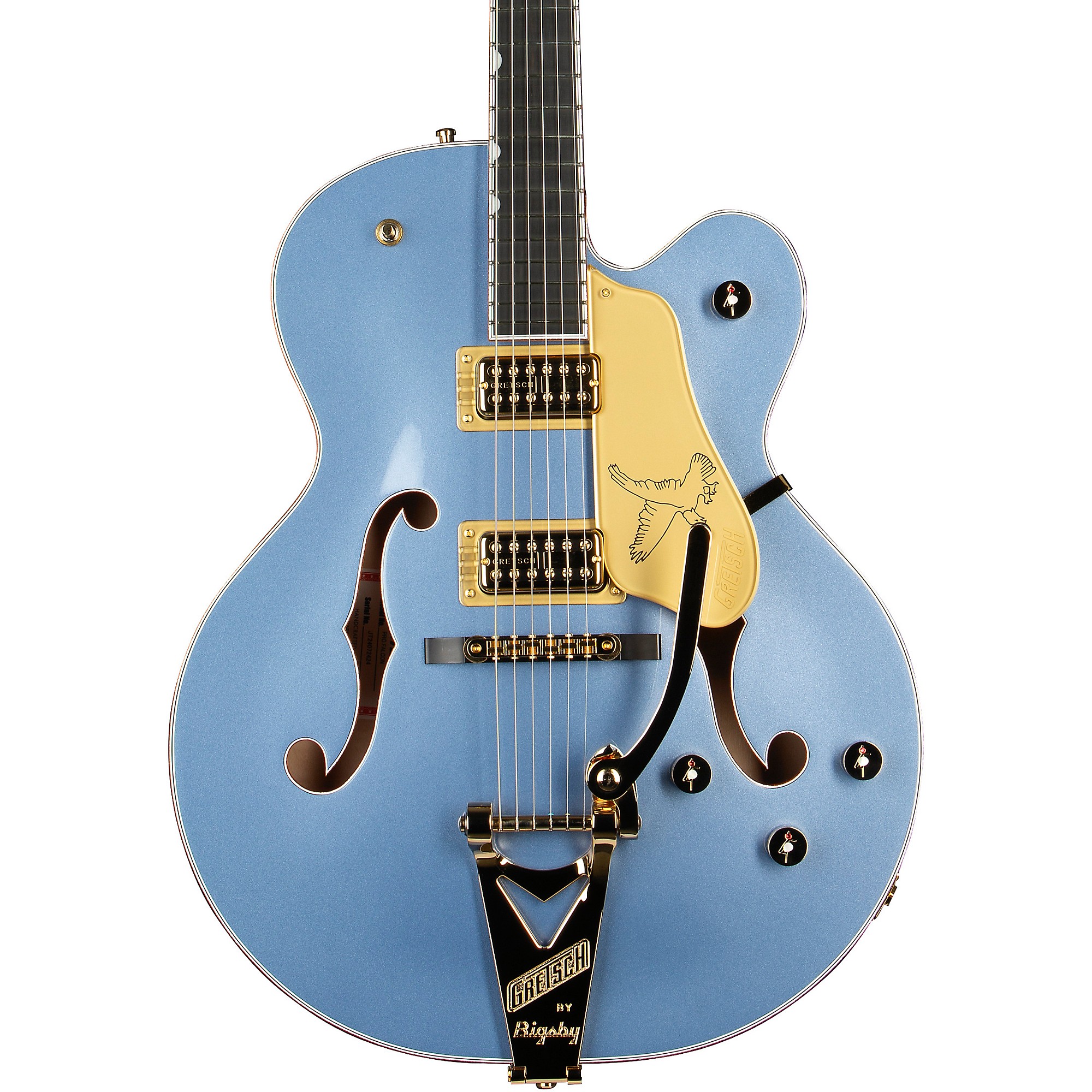 Platinum Gretsch Guitars Falcon Hollow Body with String-Thru