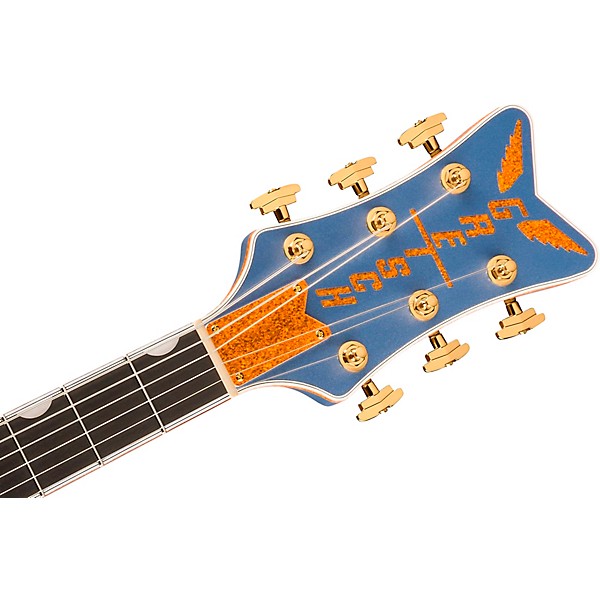 Gretsch Falcon Hollow Body with String-Thru Bigsby Electric Guitar Cerulean Smoke