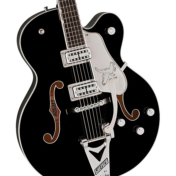 Gretsch Falcon Hollow Body with String-Thru Bigsby Electric Guitar Black