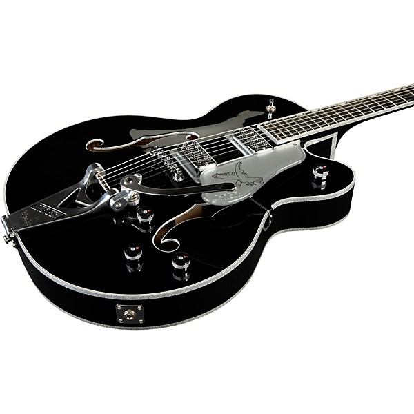 Gretsch Guitars Falcon Hollow Body with String-Thru Bigsby Electric Guitar Black