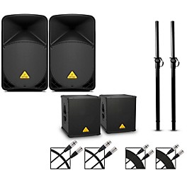 Behringer B112D 12" Speaker Bundle With B1200D-PRO Subwoofers